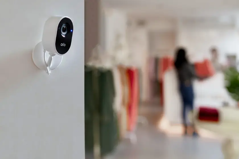 Indoor camera installed in a clothes shop