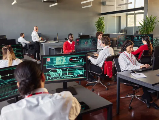 Busy Alarm Receiving Centre monitors