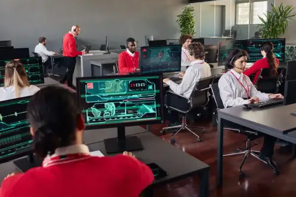 Busy Alarm Receiving Centre office