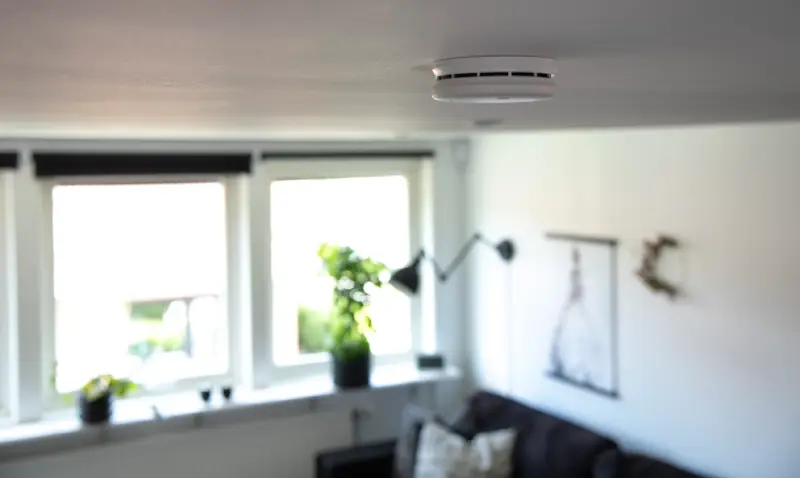 Close up of smoke detector