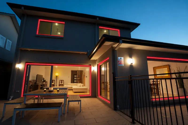 Empty house at night