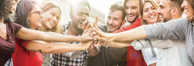 Happy smiling work force