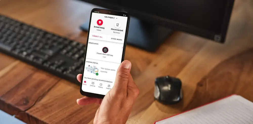 Verisure smartphone app interface