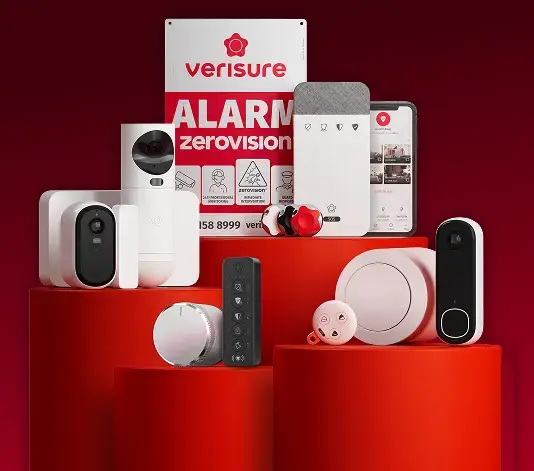 Home With Security System Showing Protected Windows And Doors
