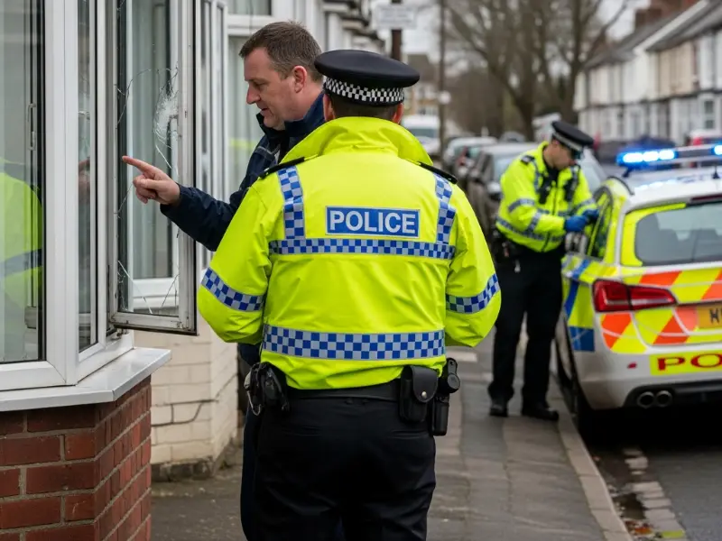 UK police attending a break in