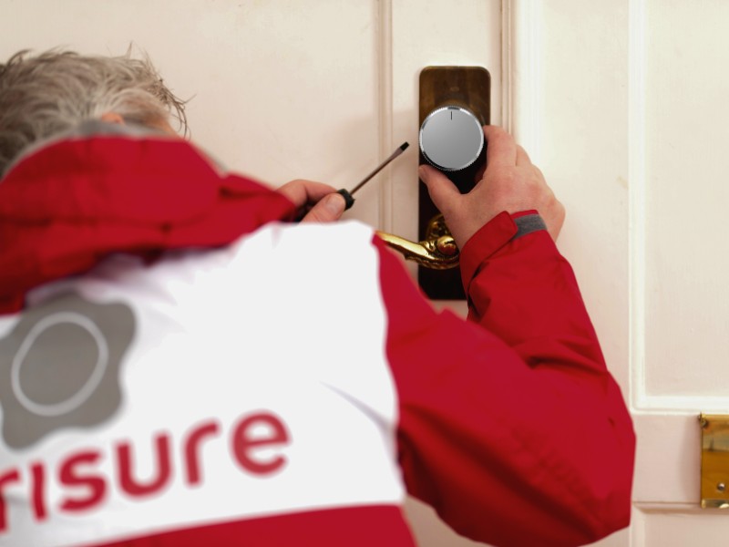 Verisure LockGuard Smart Lock Installed on Door