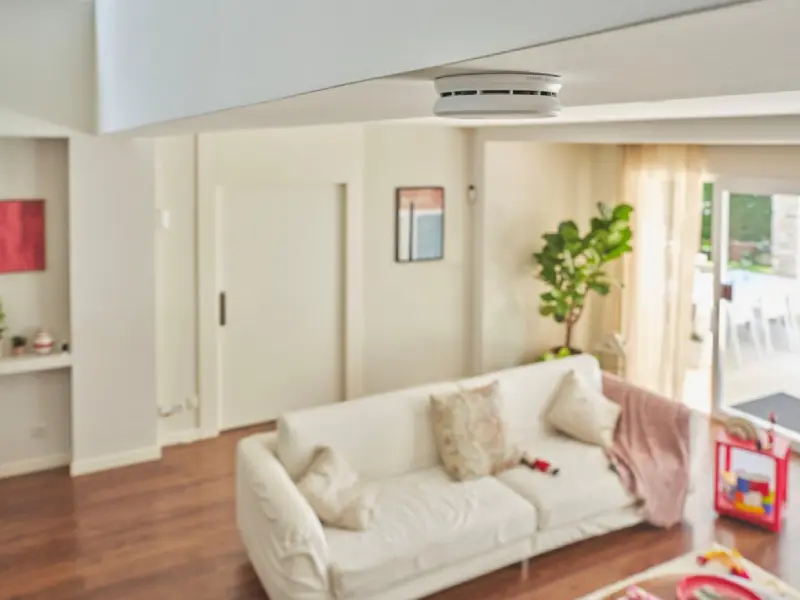 Verisure Connected Smoke Detector On Ceiling of House